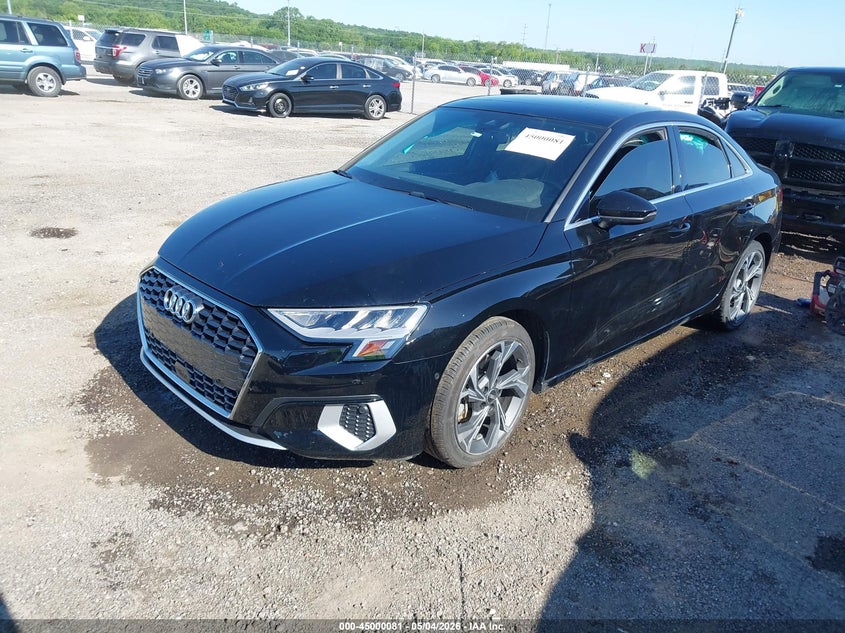 2022 Audi A3 VIN WAUAUDGY9NA011301 IAAI salvage auction — SIDE, Clear (Oklahoma), sold $7,000 on 2026-08-11 (photo 2)