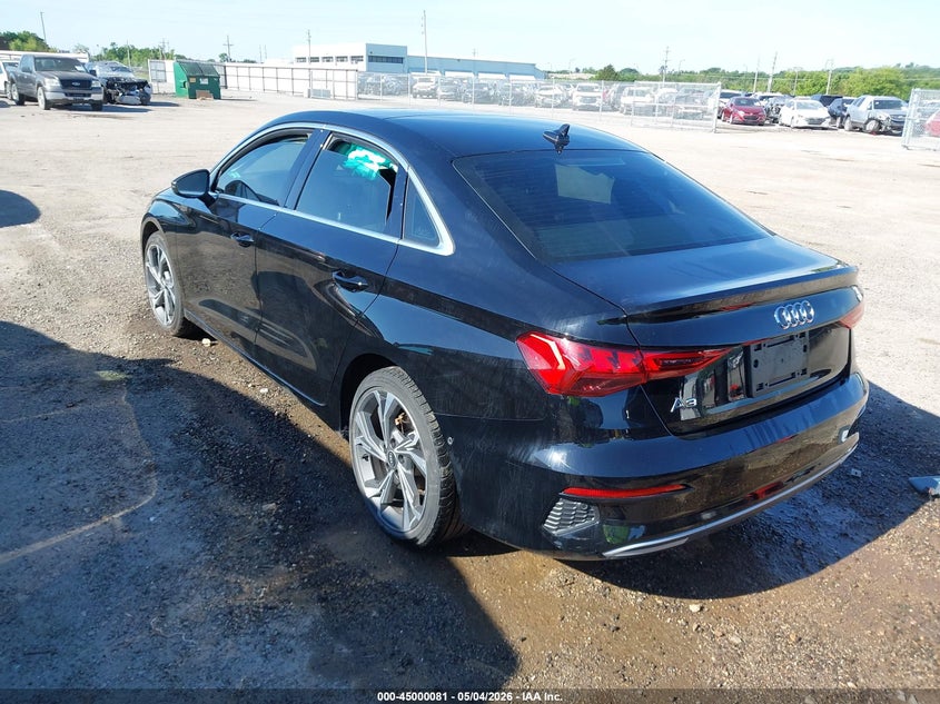2022 Audi A3 VIN WAUAUDGY9NA011301 IAAI salvage auction — SIDE, Clear (Oklahoma), sold $7,000 on 2026-08-11 (photo 3)