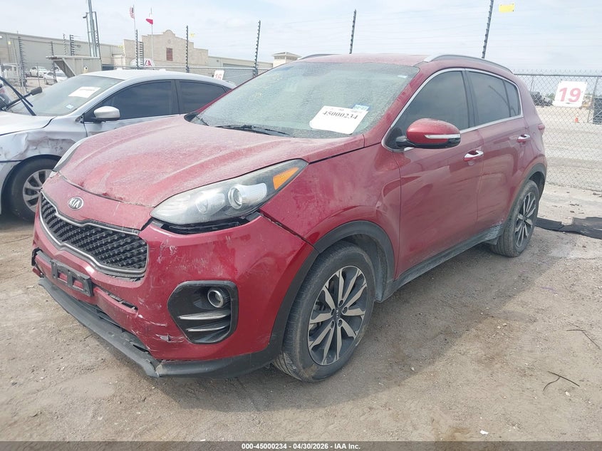 2019 Kia Sportage VIN KNDPN3AC6K7558682 IAAI salvage auction — FRONT END, Original (Texas), sold $3,350 on 2026-07-13 (photo 2)