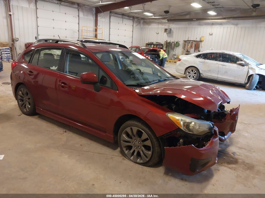2013 Subaru Impreza VIN JF1GPAL61D2808292 IAAI salvage auction — FRONT END, Clear (Michigan), sold $300 on 2026-07-21 (photo 1)