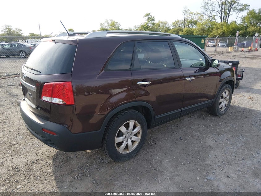 2013 Kia Sorento VIN 5XYKT4A62DG357108 IAAI salvage auction — NORMAL WEAR, Original (Ohio), sold $625 on 2026-07-14 (photo 4)