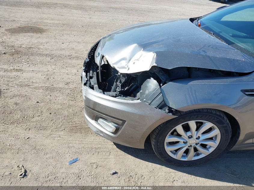2015 Kia Optima VIN 5XXGM4A7XFG498320 IAAI salvage auction — LEFT FRONT, Salvage (Iowa), sold $1,100 on 2026-07-13 (photo 6)