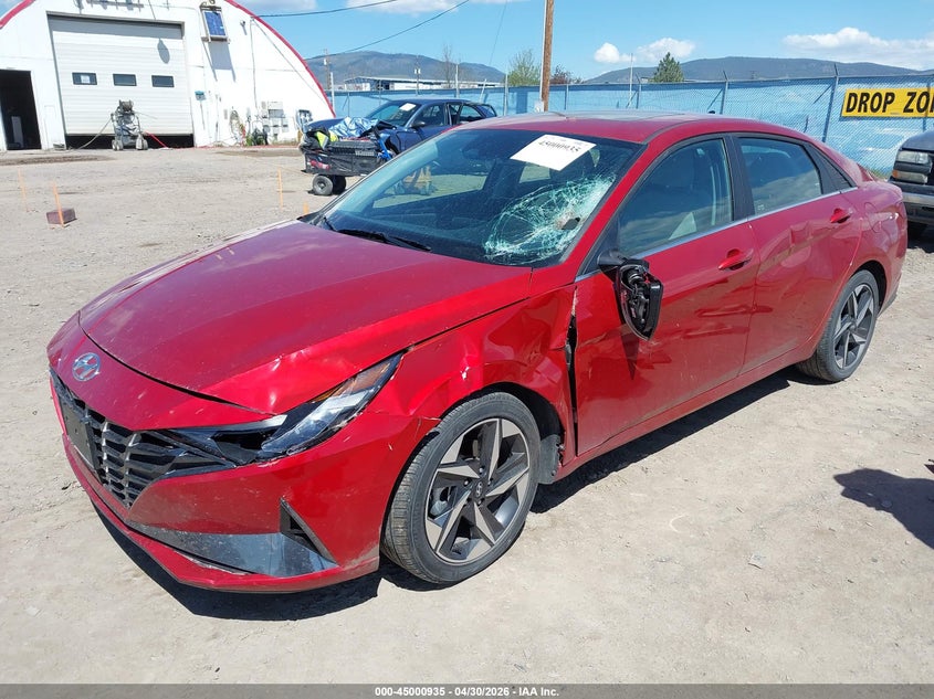 2021 Hyundai Elantra VIN KMHLP4AG3MU157799 IAAI salvage auction — LEFT FRONT, Salvage (Montana), sold $5,550 on 2026-07-15 (photo 2)