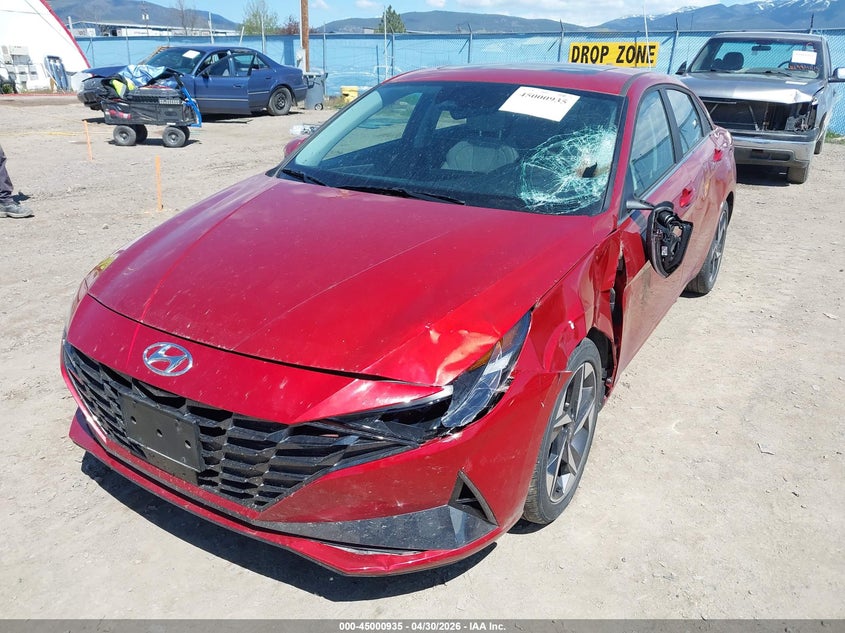 2021 Hyundai Elantra VIN KMHLP4AG3MU157799 IAAI salvage auction — LEFT FRONT, Salvage (Montana), sold $5,550 on 2026-07-15 (photo 6)