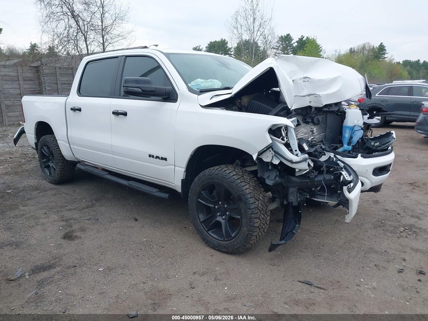 2023 Ram 1500 VIN 1C6RRFFG6PN603656 IAAI salvage auction — FRONT & REAR, Salvage (Massachusetts), sold $4,550 on 2026-07-12 (photo 1)