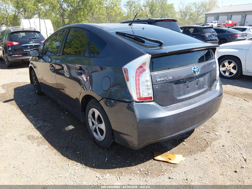 2012 Toyota Prius VIN JTDKN3DU7C1585599 IAAI salvage auction — LEFT & RIGHT, Clear (Indiana), sold $1,075 on 2026-07-08 (photo 3)