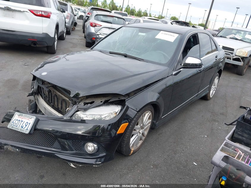 2009 Mercedes-benz C class VIN WDDGF54X89R056963 IAAI salvage auction — RIGHT SIDE, Salvage Certificate (California), sold $350 on 2026-07-10 (photo 2)