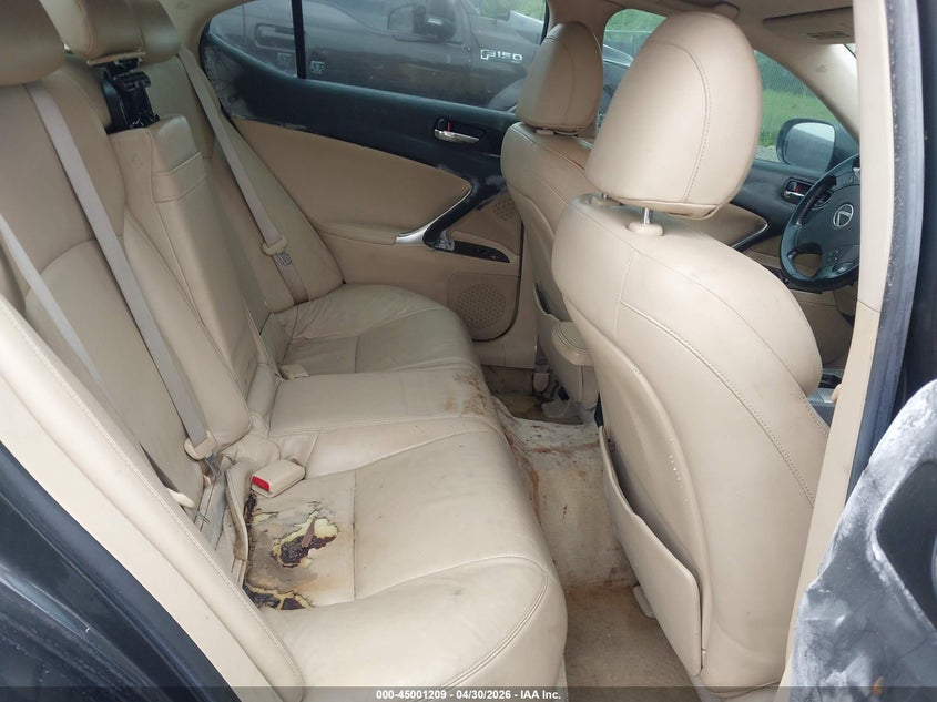 2007 Lexus Is VIN JTHBE262972009940 IAAI salvage auction — FRONT END, Salvage (Louisiana), sold $225 on 2026-07-21 (photo 8)