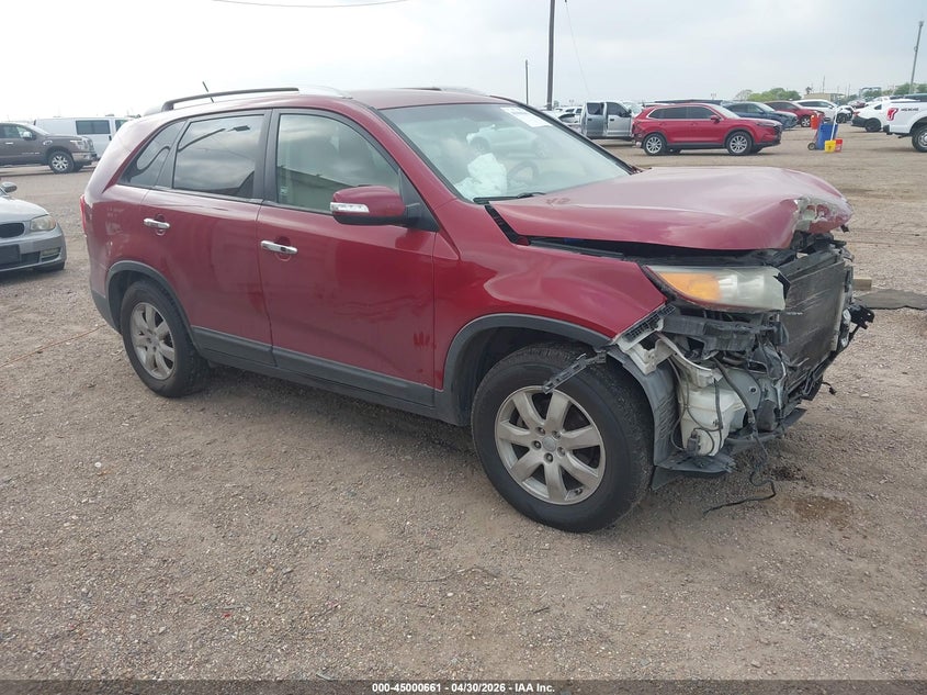 2013 Kia Sorento VIN 5XYKT4A23DG372326 IAAI salvage auction — FRONT END, Salvage (Texas), sold $100 on 2026-07-15 (photo 1)