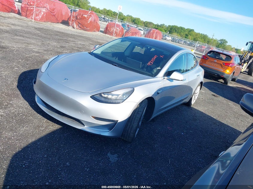 2018 Tesla Model 3 VIN 5YJ3E1EB9JF087592 IAAI salvage auction — RIGHT FRONT, Wait Title, sold $7,200 on 2026-07-08 (photo 2)