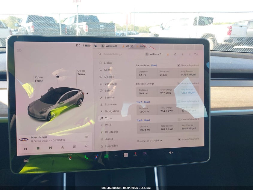 2018 Tesla Model 3 VIN 5YJ3E1EB9JF087592 IAAI salvage auction — RIGHT FRONT, Wait Title, sold $7,200 on 2026-07-08 (photo 7)