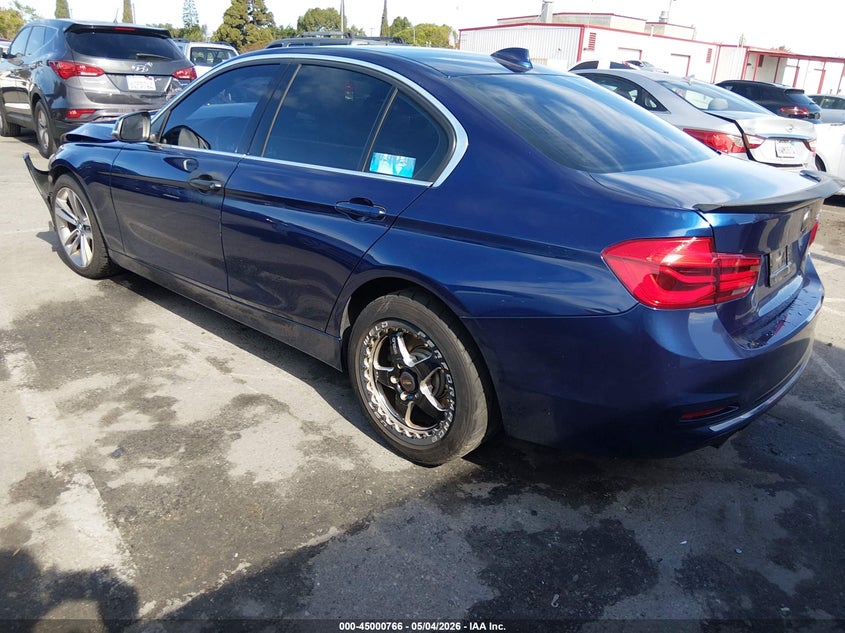 2018 BMW 3er VIN WBA8B3C50JK385178 IAAI salvage auction — FRONT END, Salvage (California), sold $8,250 on 2026-07-06 (photo 3)