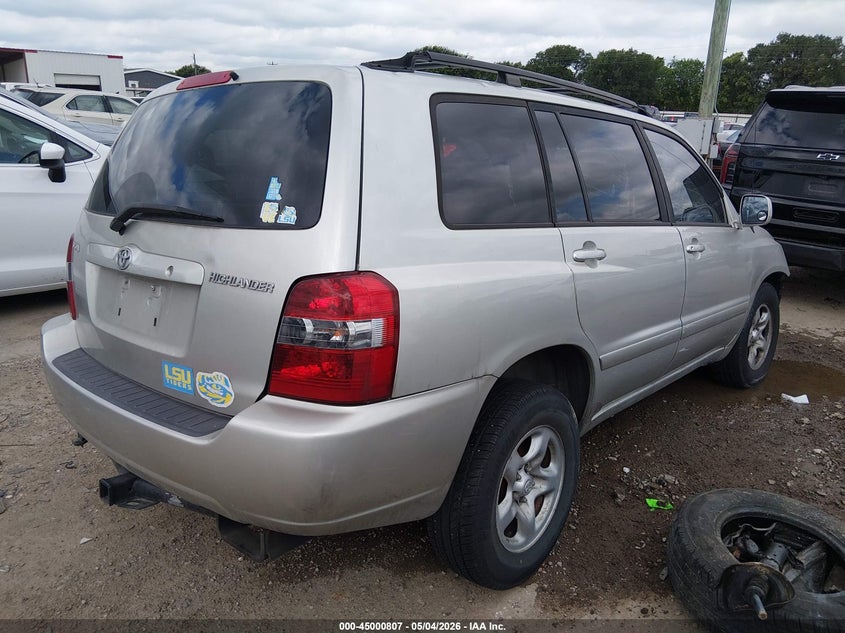 2004 Toyota Highlander VIN JTEGD21AX40087882 IAAI salvage auction — LEFT SIDE, Salvage (Texas), sold $275 on 2026-07-14 (photo 4)