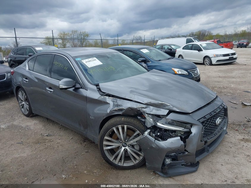 2019 Infiniti Q50 VIN JN1EV7AR3KM550532 IAAI salvage auction — SUSPENSION, Salvage (Illinois), sold $2,850 on 2026-07-28 (photo 1)