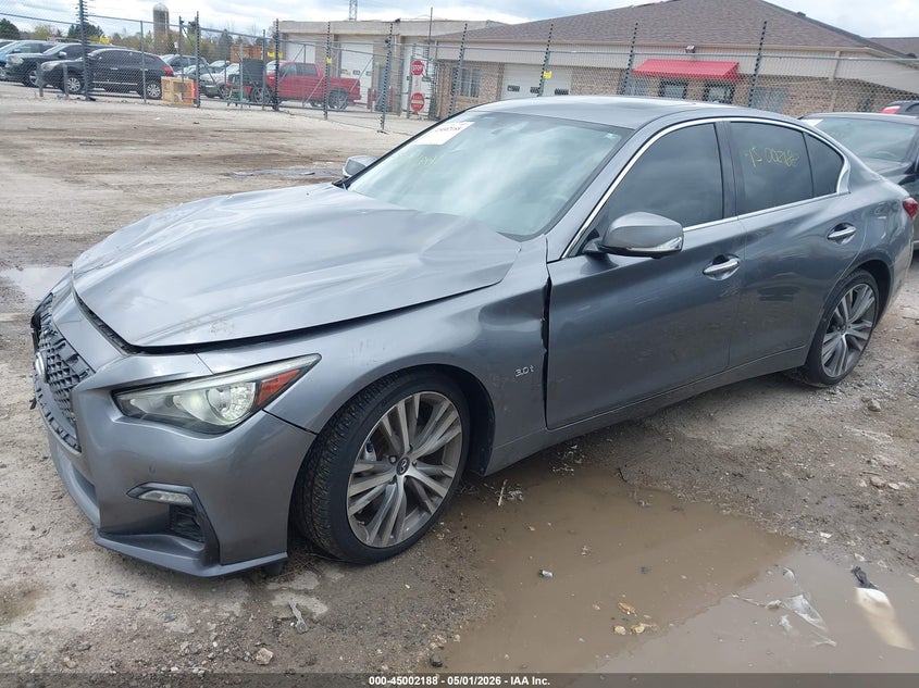 2019 Infiniti Q50 VIN JN1EV7AR3KM550532 IAAI salvage auction — SUSPENSION, Salvage (Illinois), sold $2,850 on 2026-07-28 (photo 2)