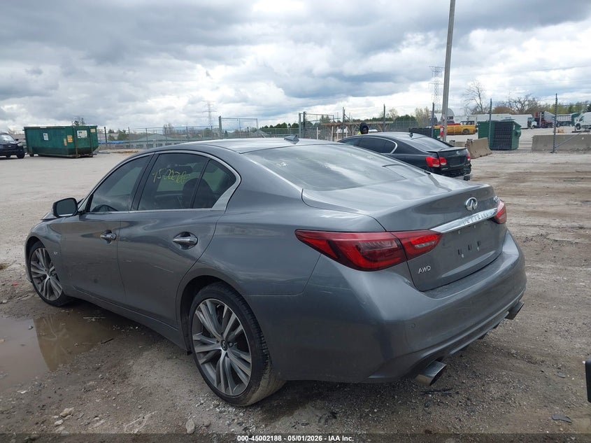 2019 Infiniti Q50 VIN JN1EV7AR3KM550532 IAAI salvage auction — SUSPENSION, Salvage (Illinois), sold $2,850 on 2026-07-28 (photo 3)