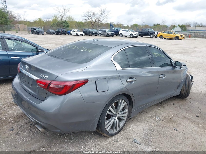 2019 Infiniti Q50 VIN JN1EV7AR3KM550532 IAAI salvage auction — SUSPENSION, Salvage (Illinois), sold $2,850 on 2026-07-28 (photo 4)