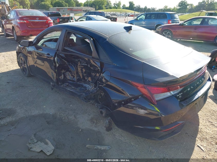 2022 Hyundai Elantra VIN KMHLM4AG1NU346364 IAAI salvage auction — LEFT REAR, Salvage (Tennessee), sold $2,750 on 2026-07-08 (photo 3)