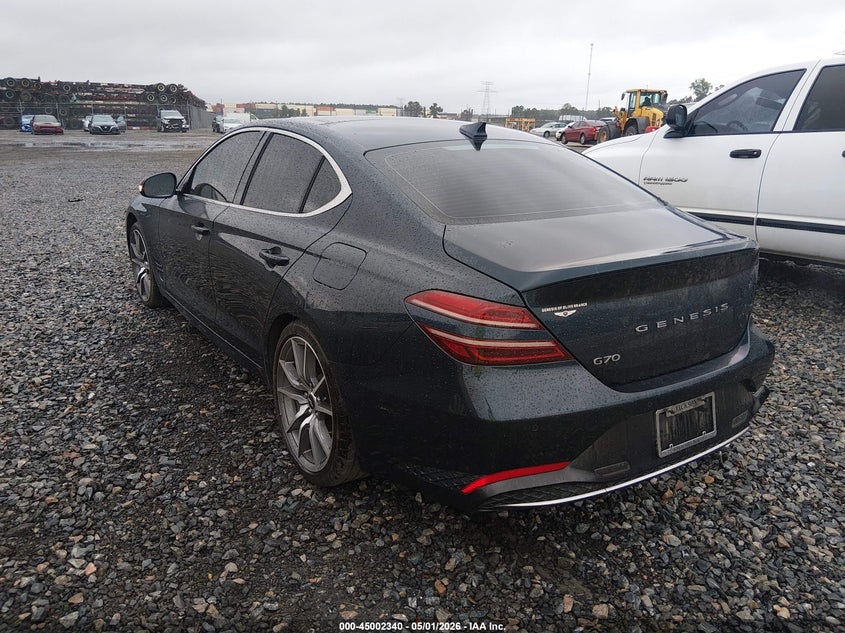 2022 Genesis G70 VIN KMTG34TA7NU102723 IAAI salvage auction — RIGHT REAR, Wait Title, sold $7,050 on 2026-07-24 (photo 3)