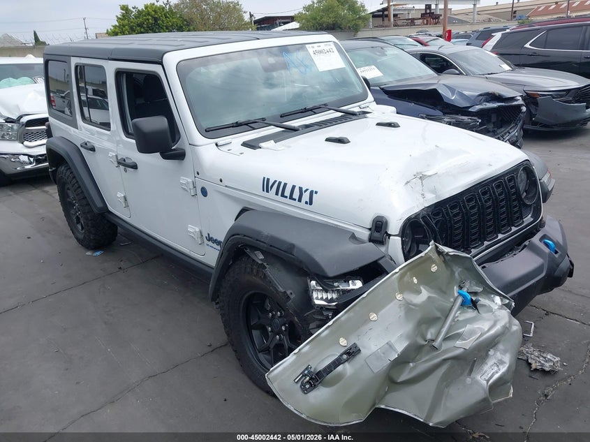 2024 Jeep Grand wagoneer VIN 1C4RJXN67RW356210 IAAI salvage auction — FRONT END, Salvage Certificate (California), sold $50 on 2026-07-29 (photo 1)