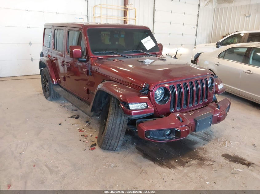 2021 Jeep Wrangler / VIN 1C4HJXEG2MW578716 IAAI salvage auction — FRONT END, Clear (Michigan), sold $9,600 on 2026-08-01 (photo 1)