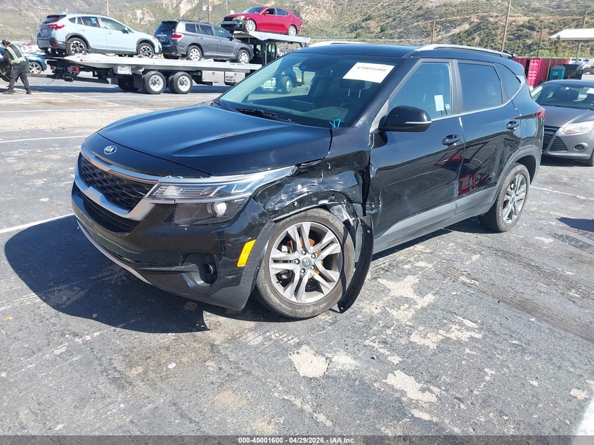 2021 Kia Seltos VIN KNDEU2AAXM7204170 IAAI salvage auction — LEFT FRONT, Salvage (California), sold $4,200 on 2026-07-16 (photo 2)