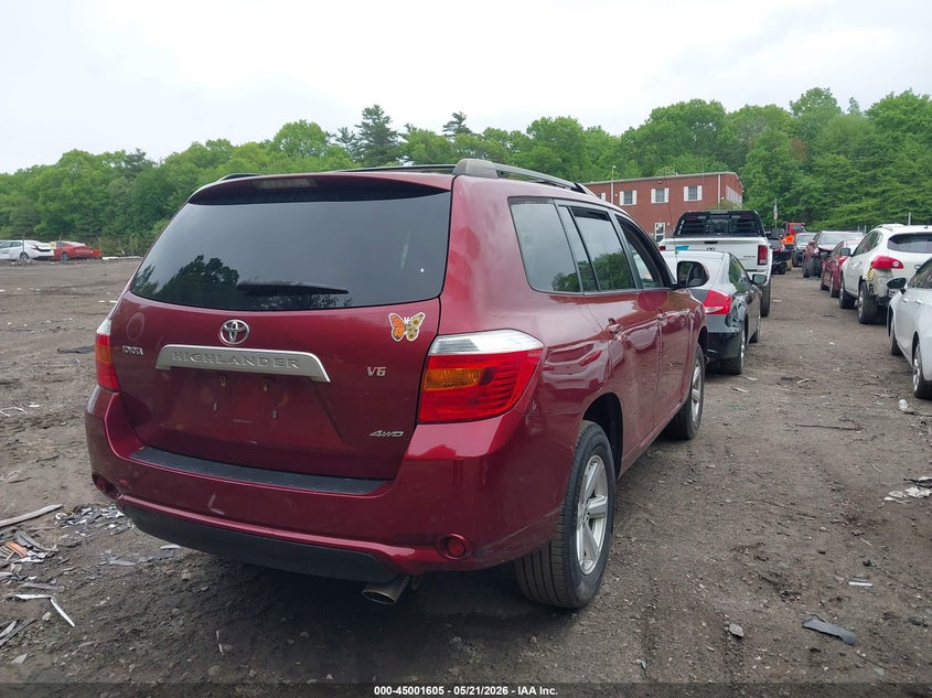 2008 Toyota Highlander VIN JTEES41A982052205 IAAI salvage auction — LEFT FRONT, Salvage (Idaho), sold $1,600 on 2026-07-07 (photo 4)