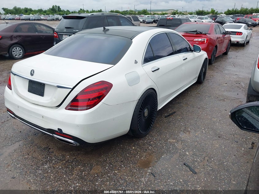 2020 Mercedes-benz S-klasse VIN W1KUG8DB1LA552196 IAAI salvage auction — THEFT, Rebuildable (Florida), sold $19,700 on 2026-07-30 (photo 4)