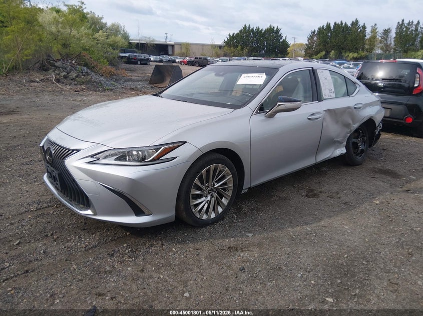 2019 Lexus ES VIN JTHBZ1B19K2005309 IAAI salvage auction — LEFT REAR, Salvage (Rhode Island), sold $15,200 on 2026-07-07 (photo 2)