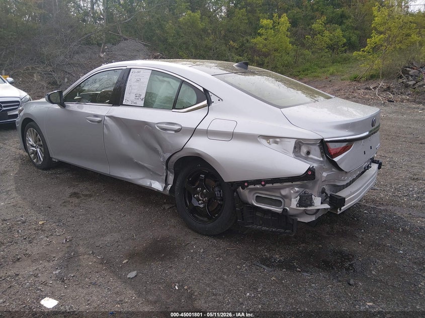2019 Lexus ES VIN JTHBZ1B19K2005309 IAAI salvage auction — LEFT REAR, Salvage (Rhode Island), sold $15,200 on 2026-07-07 (photo 3)