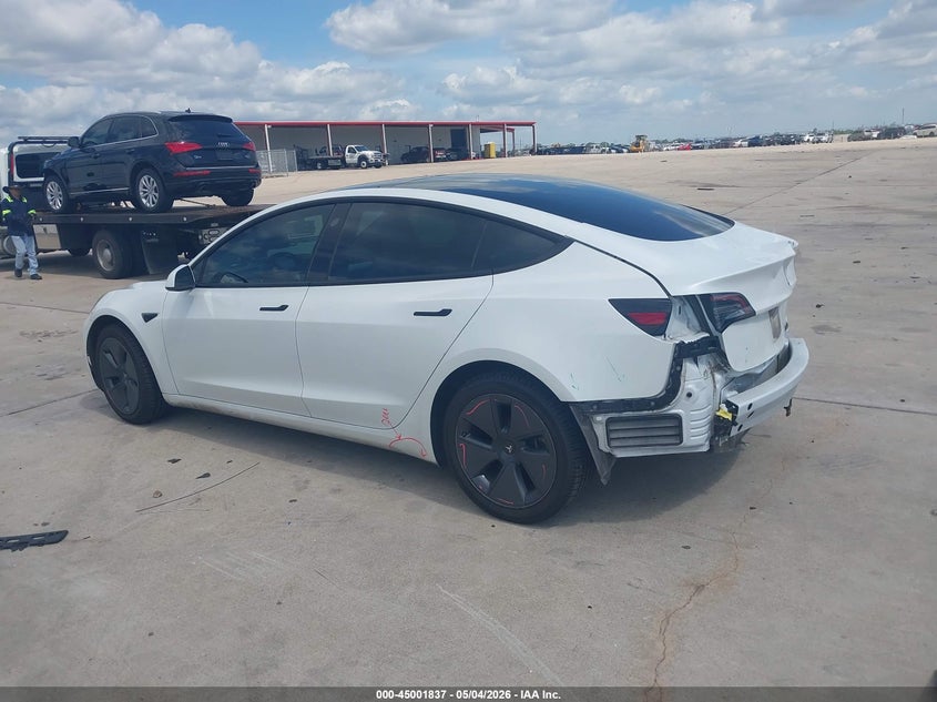 2023 Tesla Model 3 VIN 5YJ3E1EA1PF600706 IAAI salvage auction — REAR END, Original (Texas), sold $7,600 on 2026-07-23 (photo 3)