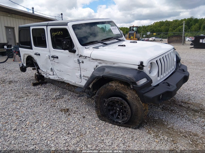 2019 Jeep Wrangler / VIN 1C4HJXDN1KW592815 IAAI salvage auction — FRONT & REAR, Salvage (Kentucky), sold $3,850 on 2026-07-10 (photo 1)