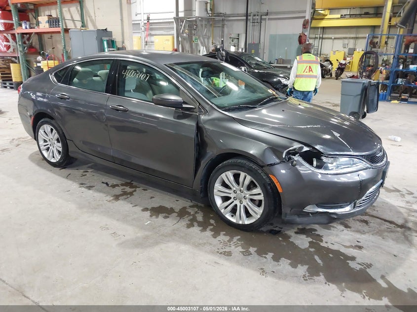 2015 Chrysler 200 VIN 1C3CCCAB0FN707234 IAAI salvage auction — FRONT END, Clear (Indiana), sold $1,700 on 2026-07-11 (photo 1)