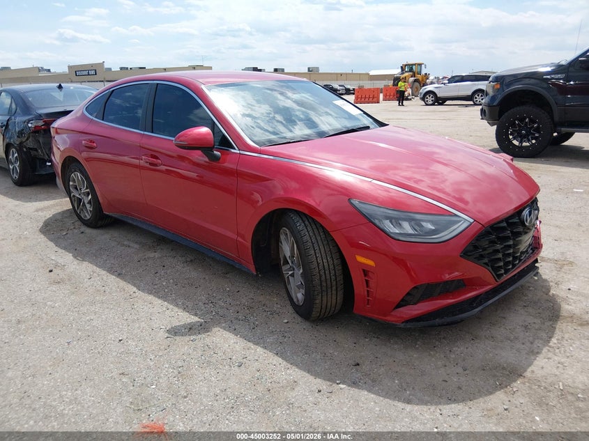 2021 Hyundai Sonata VIN KMHL64JA2MA158524 IAAI salvage auction — LEFT FRONT, Salvage (Kansas), sold $3,475 on 2026-07-31 (photo 1)
