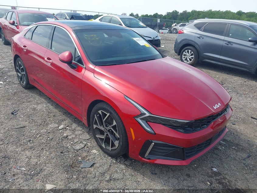 2025 Kia K5 VIN KNAG34J75S5270367 IAAI salvage auction — SIDE, Salvage Title, sold $10,200 on 2026-07-22 (photo 1)