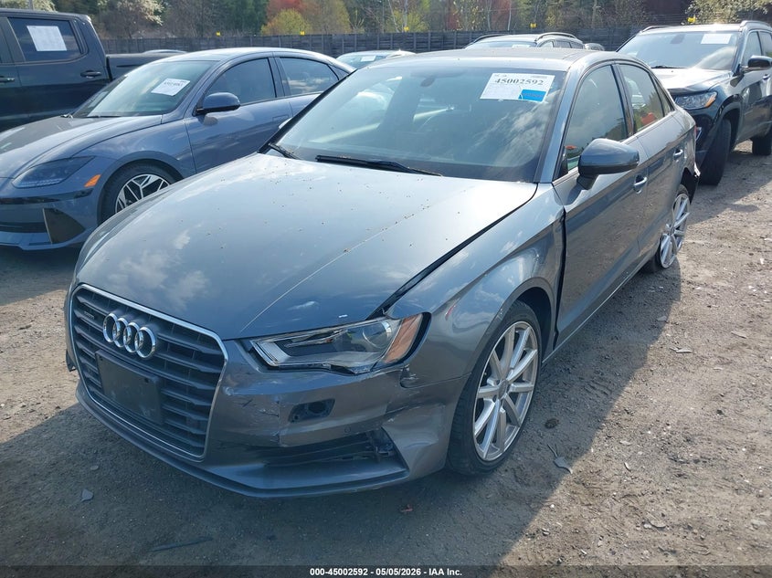 2016 Audi A3 VIN WAUB8GFF3G1049720 IAAI salvage auction — LEFT REAR, Clear (Massachusetts), sold $1,200 on 2026-07-10 (photo 2)