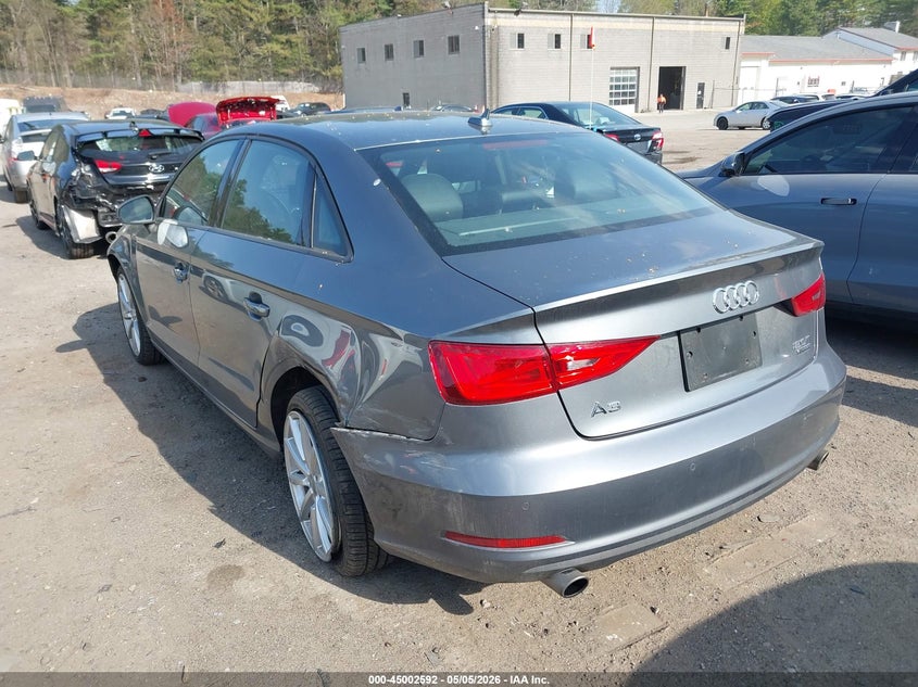 2016 Audi A3 VIN WAUB8GFF3G1049720 IAAI salvage auction — LEFT REAR, Clear (Massachusetts), sold $1,200 on 2026-07-10 (photo 3)