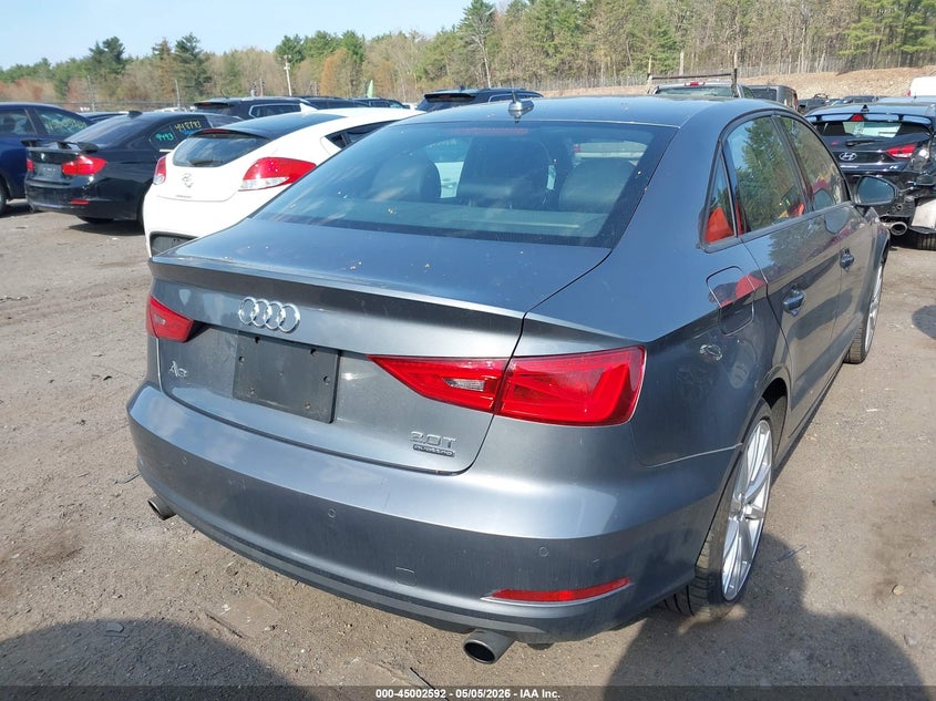 2016 Audi A3 VIN WAUB8GFF3G1049720 IAAI salvage auction — LEFT REAR, Clear (Massachusetts), sold $1,200 on 2026-07-10 (photo 4)