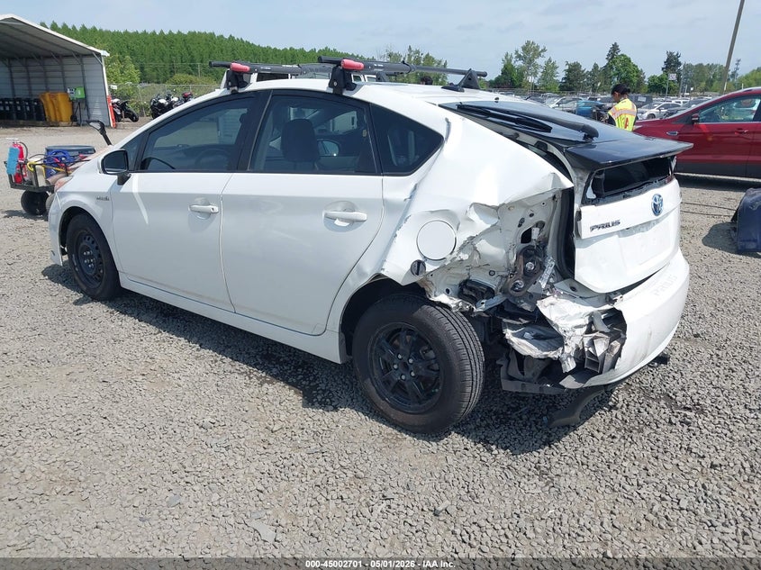 2013 Toyota Prius VIN JTDKN3DUXD1712296 IAAI salvage auction — LEFT REAR, Salvage (Oregon), sold $1,600 on 2026-07-29 (photo 3)
