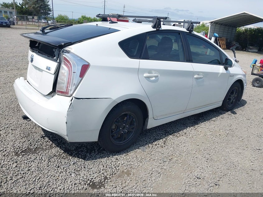 2013 Toyota Prius VIN JTDKN3DUXD1712296 IAAI salvage auction — LEFT REAR, Salvage (Oregon), sold $1,600 on 2026-07-29 (photo 4)