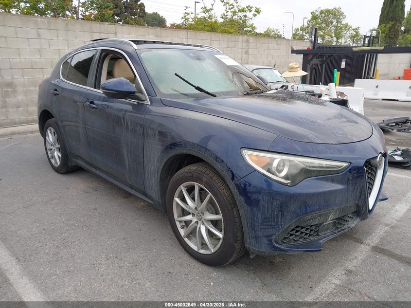 2019 Alfa romeo Stelvio VIN ZASPAKBN5K7C38105 IAAI salvage auction — Burn Engine, Salvage (California), sold $1,100 on 2026-07-16 (photo 1)