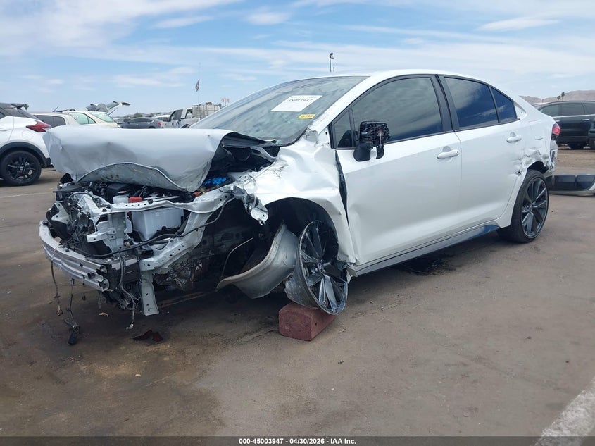 2025 Toyota Corolla VIN JTDBCMFE5SJ045295 IAAI salvage auction — LEFT FRONT, Salvage (Arizona), sold $3,650 on 2026-07-21 (photo 2)