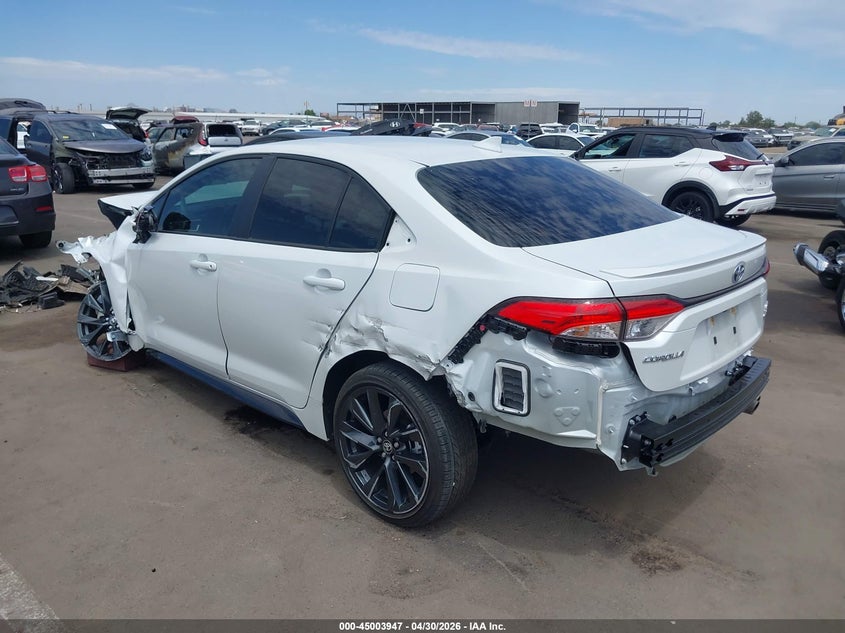 2025 Toyota Corolla VIN JTDBCMFE5SJ045295 IAAI salvage auction — LEFT FRONT, Salvage (Arizona), sold $3,650 on 2026-07-21 (photo 3)