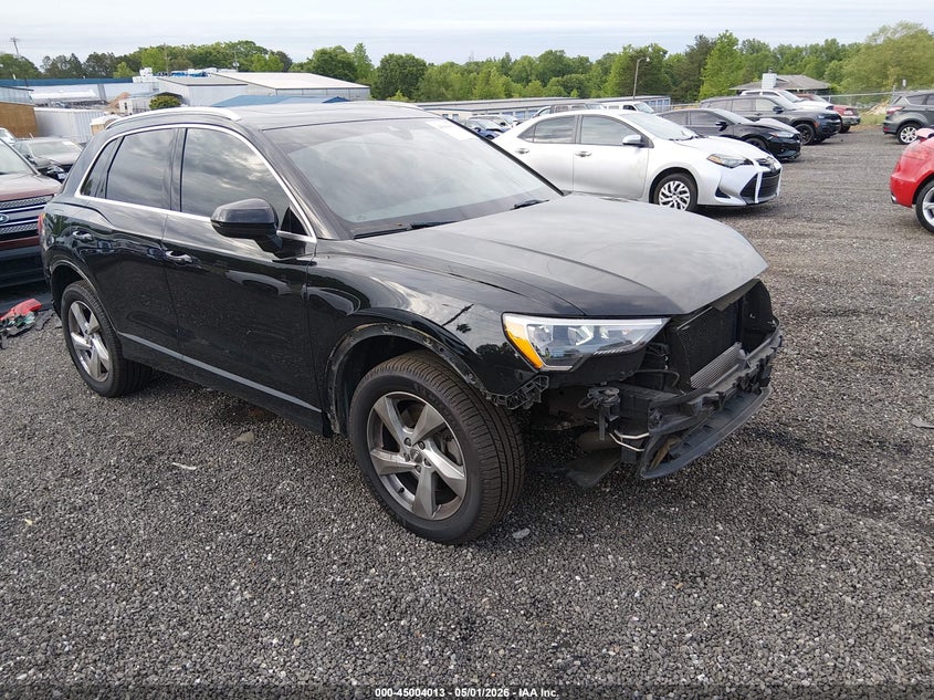 2020 Audi Q3 VIN WA1AECF37L1125076 IAAI salvage auction — SIDE, Wait Title, sold $2,450 on 2026-07-28 (photo 1)