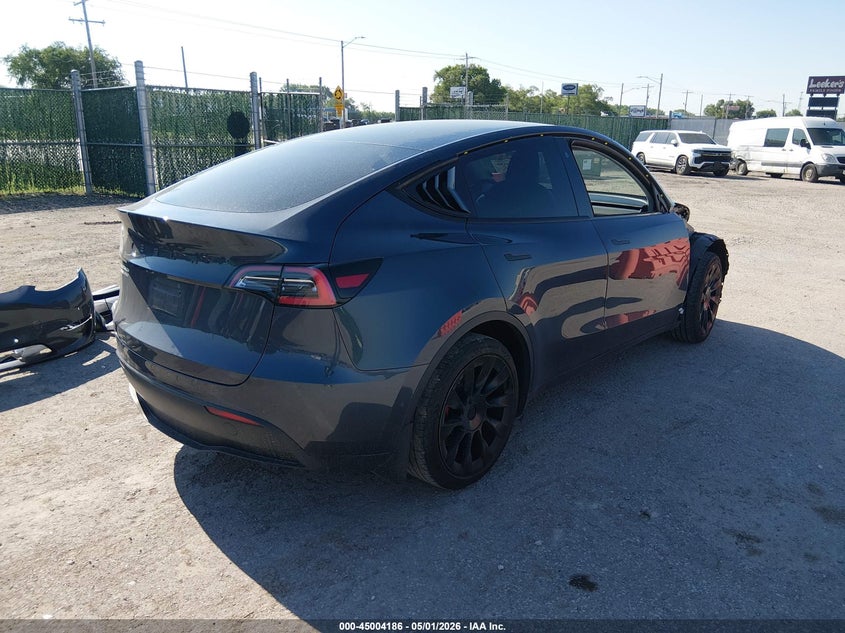 2021 Tesla Model y VIN 5YJYGDEE6MF080647 IAAI salvage auction — RIGHT FRONT, Wait Title, sold $3,050 on 2026-07-24 (photo 4)