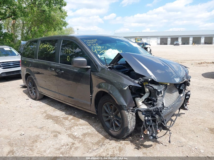 2020 Dodge Caravan VIN 2C4RDGEG1LR159811 IAAI salvage auction — FRONT END, Salvage (Indiana), sold $1,300 on 2026-08-01 (photo 1)
