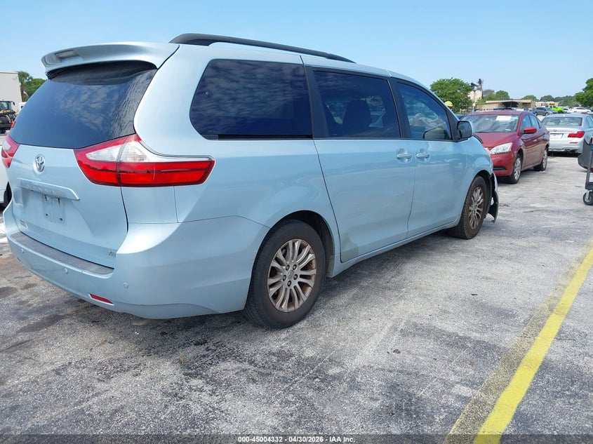 2016 Toyota Sienna VIN 5TDYK3DCXGS717905 IAAI salvage auction — LEFT SIDE, Rebuildable (Florida), sold $1,825 on 2026-07-23 (photo 4)