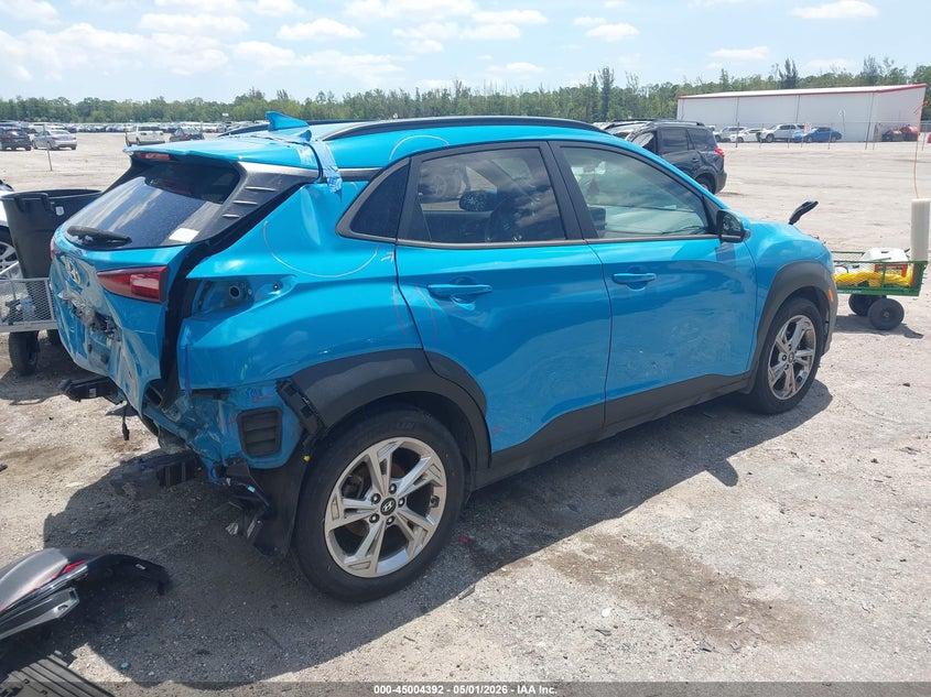 2022 Hyundai Kona VIN KM8K32AB3NU871174 IAAI salvage auction — REAR END, Wait Title, sold $3,625 on 2026-07-06 (photo 4)