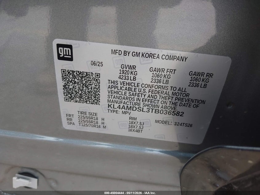 2026 Buick Encore gx VIN KL4AMDSL3TB036582 IAAI salvage auction — FRONT END, Original (Texas), sold $7,675 on 2026-07-22 (photo 9)