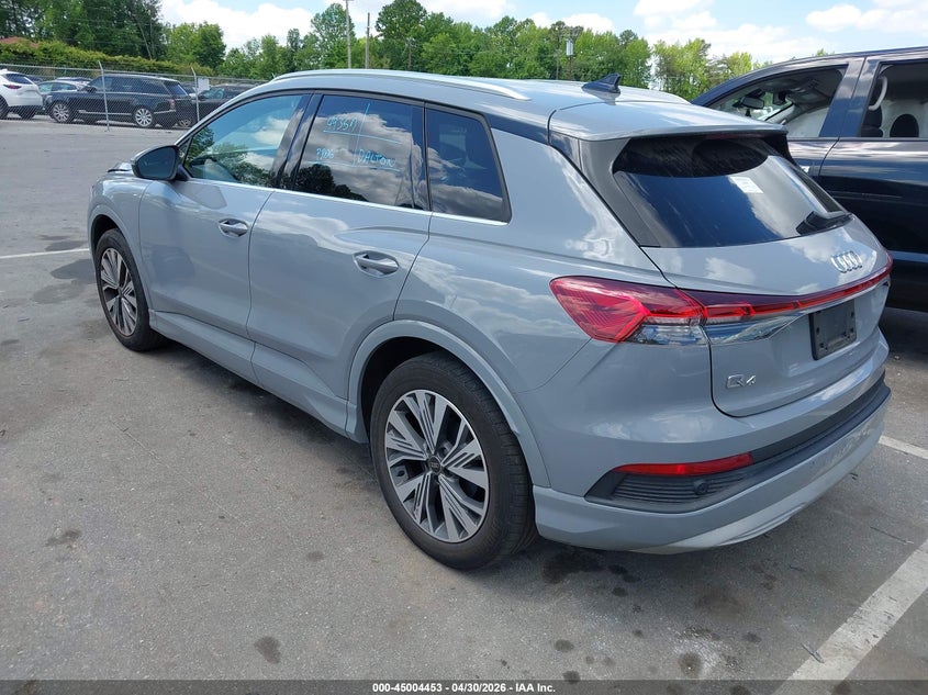 2025 Audi Q4 e-tron VIN WA1B5BFZ2SP043609 IAAI salvage auction — RIGHT FRONT, Salvage (North Carolina), sold $8,500 on 2026-07-09 (photo 3)